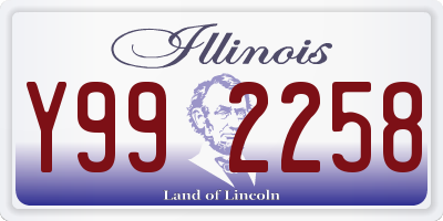 IL license plate Y992258