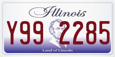 IL license plate Y992285