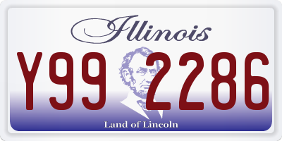 IL license plate Y992286
