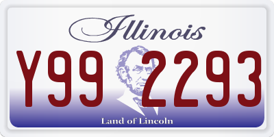 IL license plate Y992293