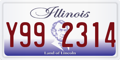 IL license plate Y992314