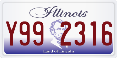 IL license plate Y992316