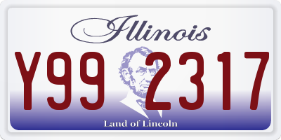 IL license plate Y992317