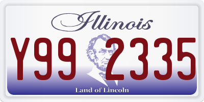 IL license plate Y992335