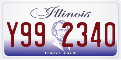 IL license plate Y992340