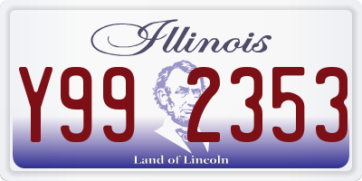 IL license plate Y992353