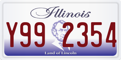 IL license plate Y992354