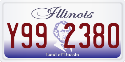 IL license plate Y992380