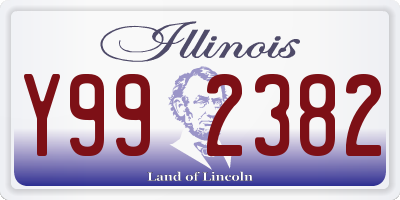 IL license plate Y992382