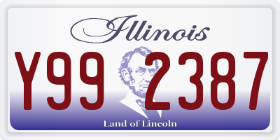 IL license plate Y992387