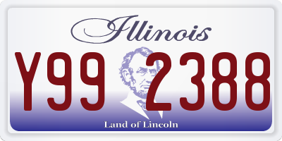 IL license plate Y992388