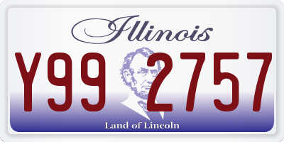 IL license plate Y992757