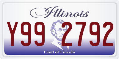 IL license plate Y992792