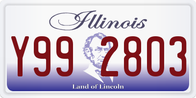 IL license plate Y992803