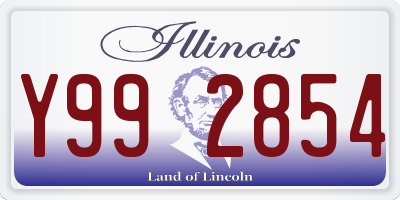 IL license plate Y992854