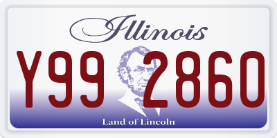 IL license plate Y992860