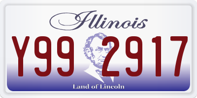 IL license plate Y992917