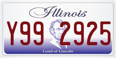 IL license plate Y992925