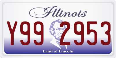 IL license plate Y992953