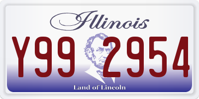 IL license plate Y992954