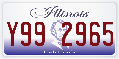 IL license plate Y992965