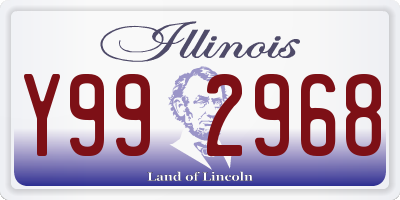 IL license plate Y992968