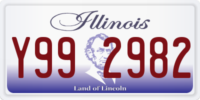 IL license plate Y992982