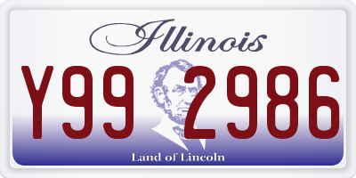 IL license plate Y992986
