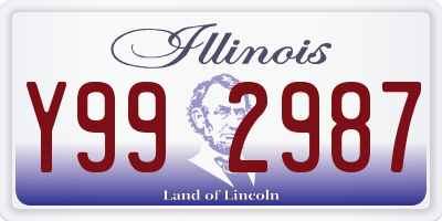 IL license plate Y992987