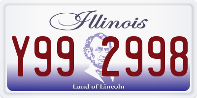IL license plate Y992998