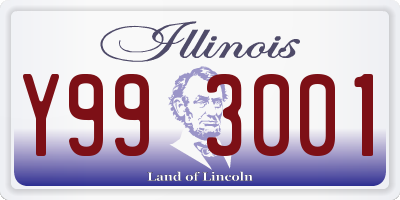 IL license plate Y993001