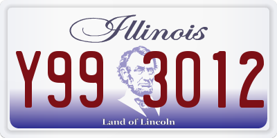 IL license plate Y993012
