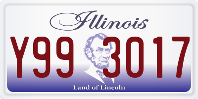IL license plate Y993017