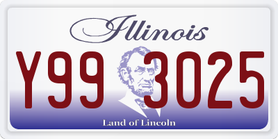 IL license plate Y993025