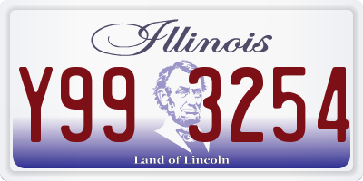 IL license plate Y993254