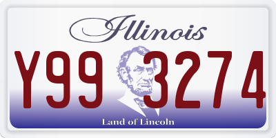 IL license plate Y993274