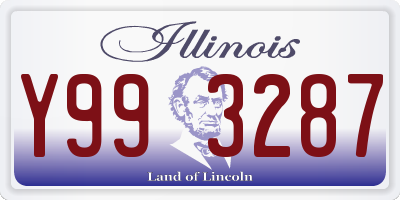 IL license plate Y993287