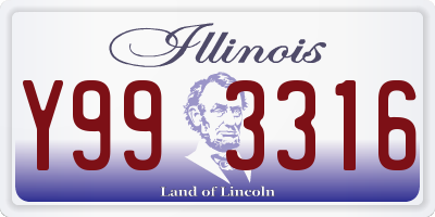 IL license plate Y993316