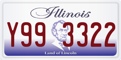 IL license plate Y993322