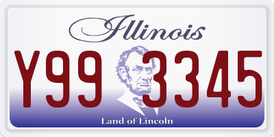 IL license plate Y993345