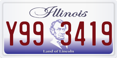 IL license plate Y993419
