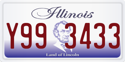 IL license plate Y993433