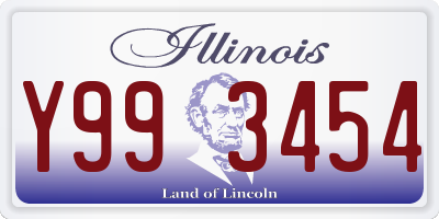 IL license plate Y993454