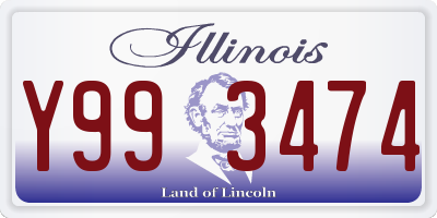 IL license plate Y993474