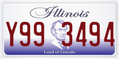 IL license plate Y993494