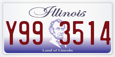 IL license plate Y993514