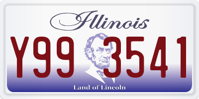 IL license plate Y993541