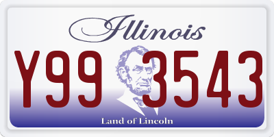 IL license plate Y993543