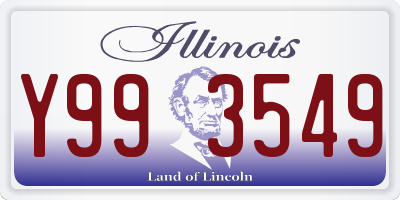 IL license plate Y993549