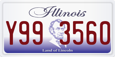 IL license plate Y993560